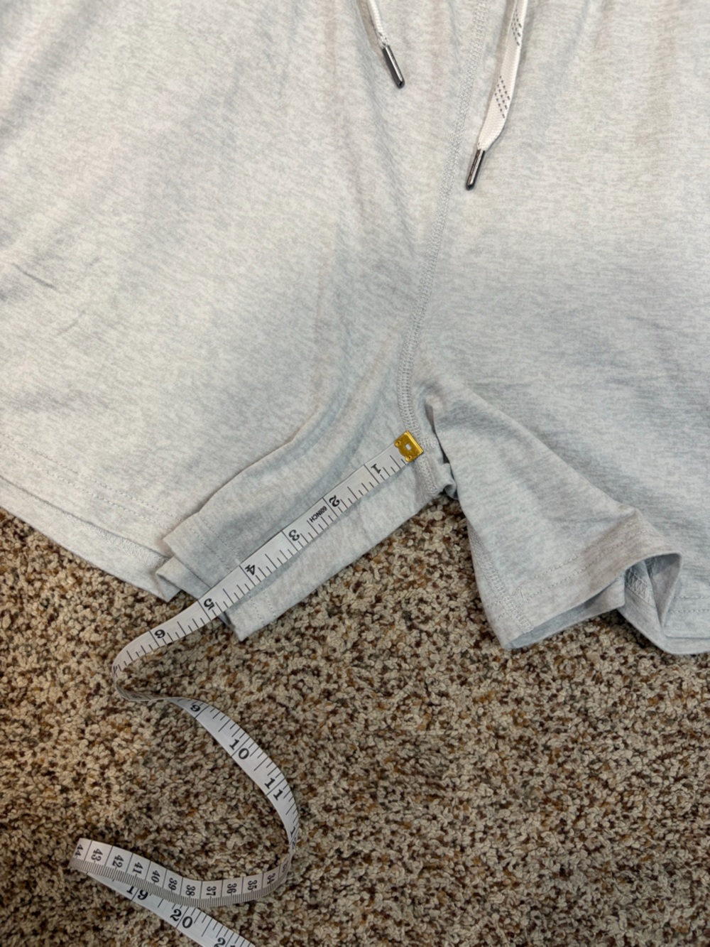 Pacific Trail Light Gray Athletic Drawstring Shorts - Picture 6 of 9